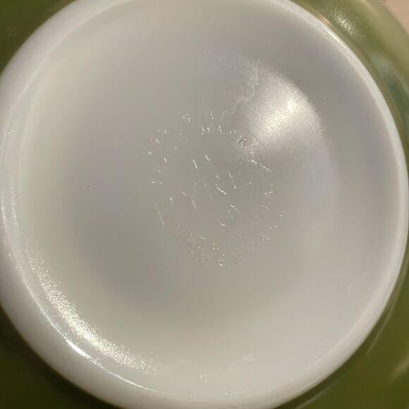 PYREX Avocado Green Cinderella #444 Mixing Bowl Good Condition vintage retro - Picture 5 of 6
